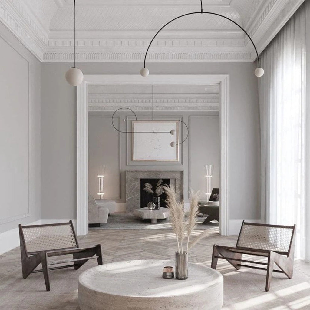 Minimalist Round Glass Pendant Light