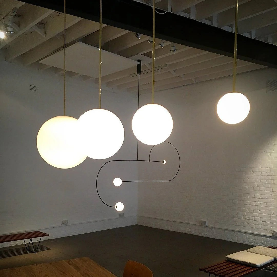 Minimalist Round Glass Pendant Light
