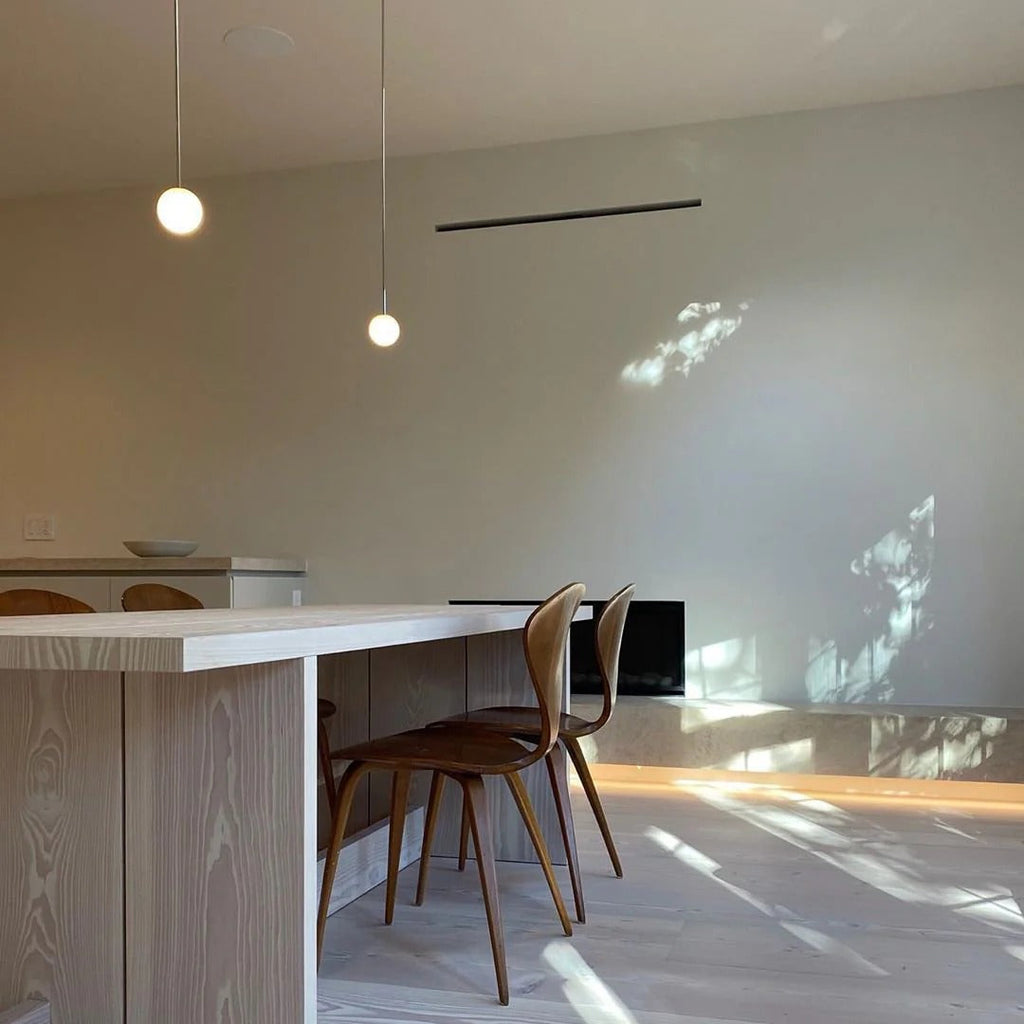 Minimalist Round Glass Pendant Light