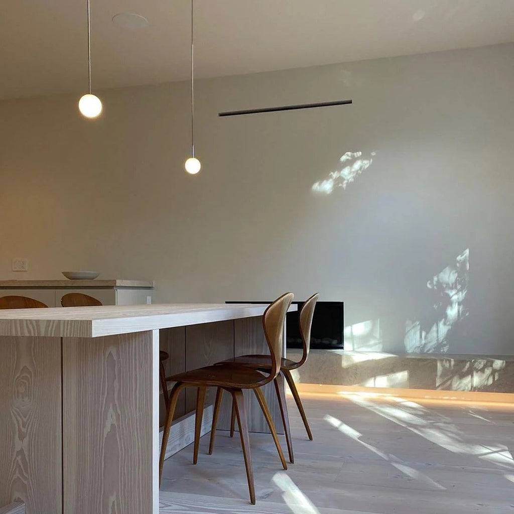 Minimalist Round Glass Pendant Light