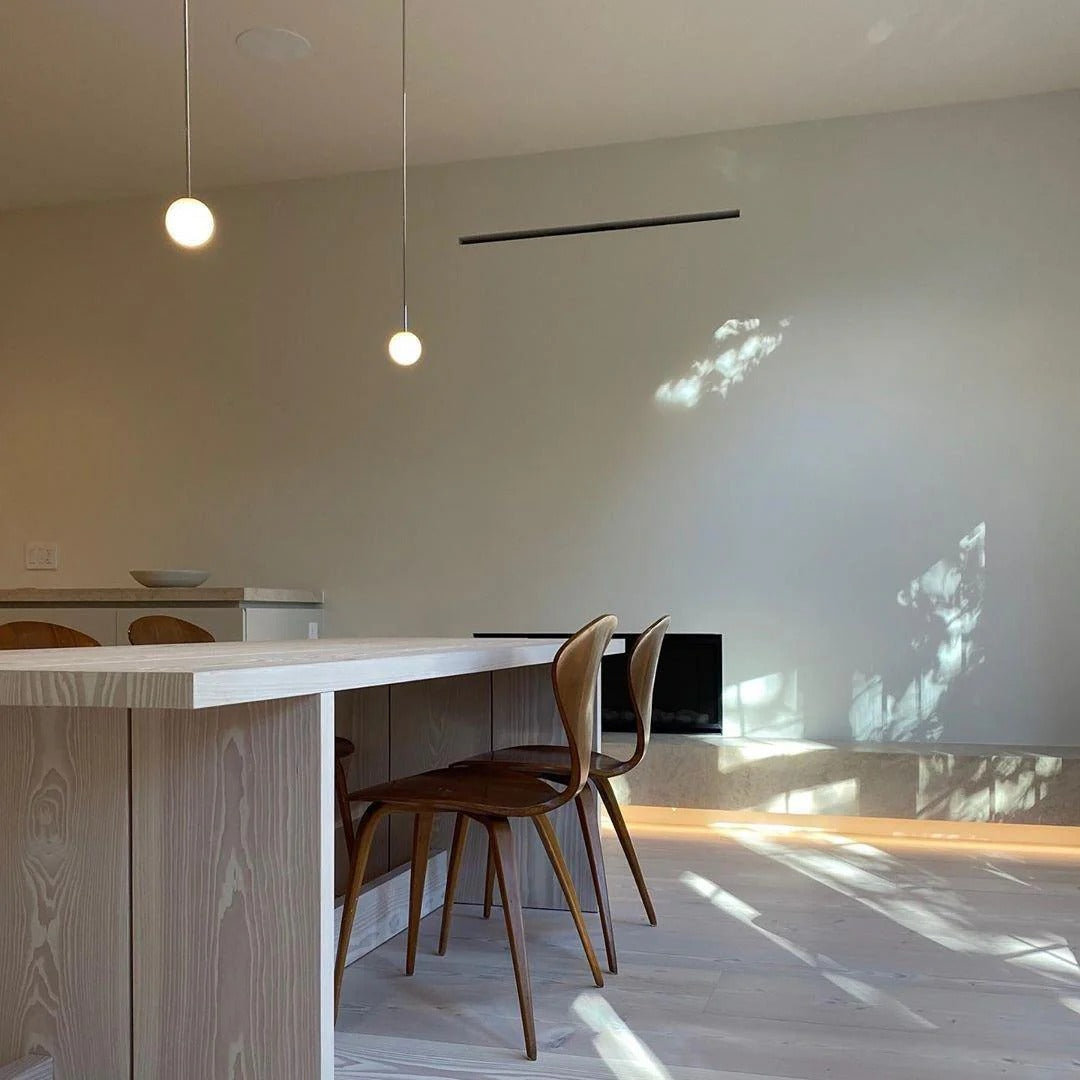 Minimalist Round Glass Pendant Light