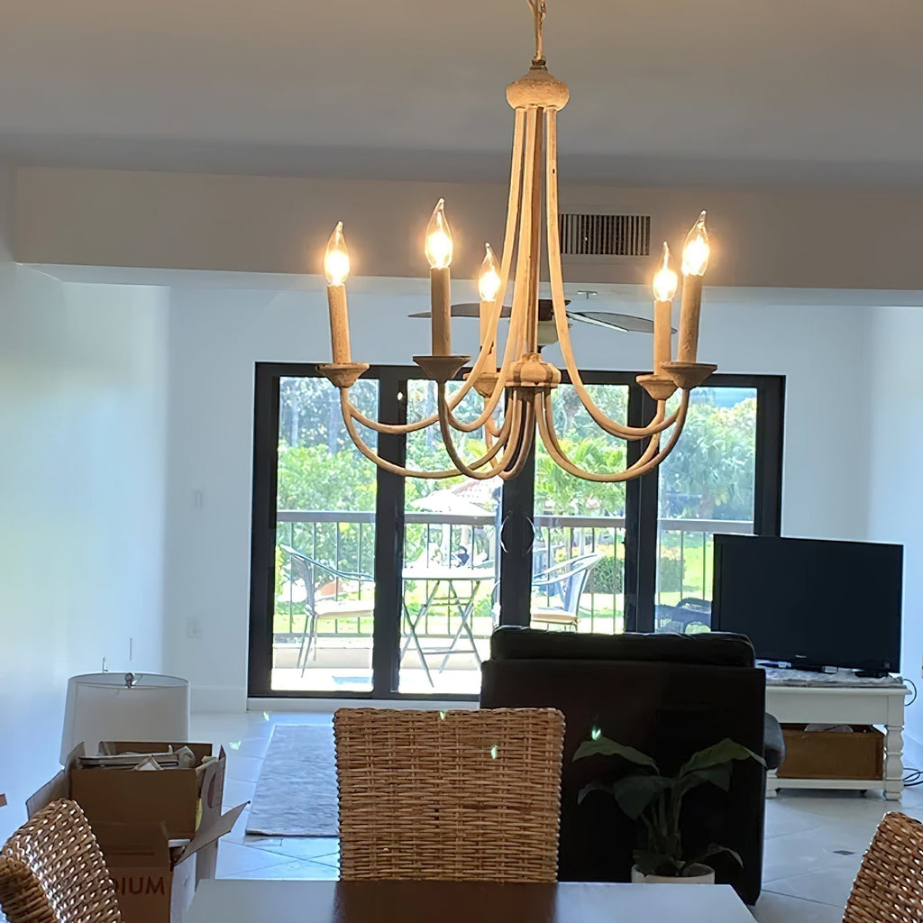 Brass Chandelier with Multi-Head E14 Sockets | Retro Postmodern Style | Adjustable Hanging Chain for Living and Dining Rooms