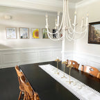 Brass Chandelier with Multi-Head E14 Sockets | Retro Postmodern Style | Adjustable Hanging Chain for Living and Dining Rooms