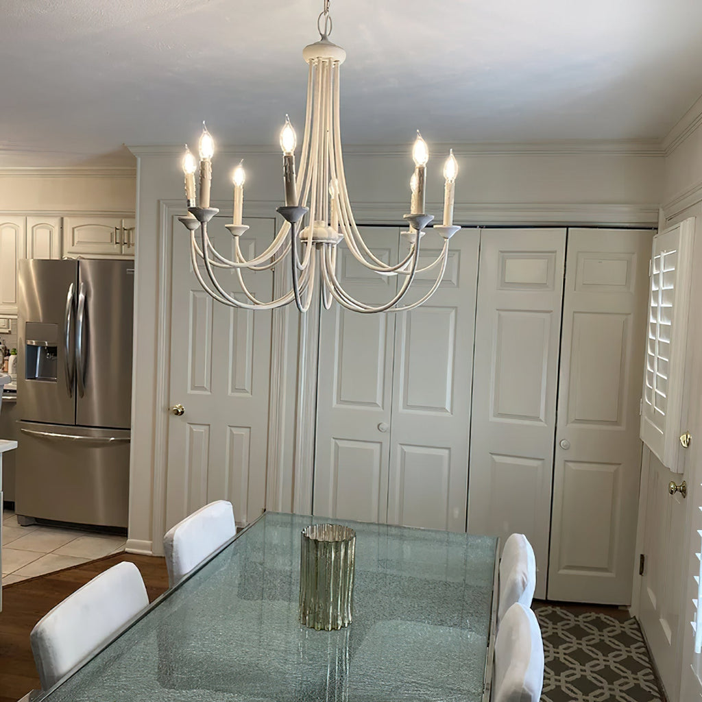 Brass Chandelier with Multi-Head E14 Sockets | Retro Postmodern Style | Adjustable Hanging Chain for Living and Dining Rooms