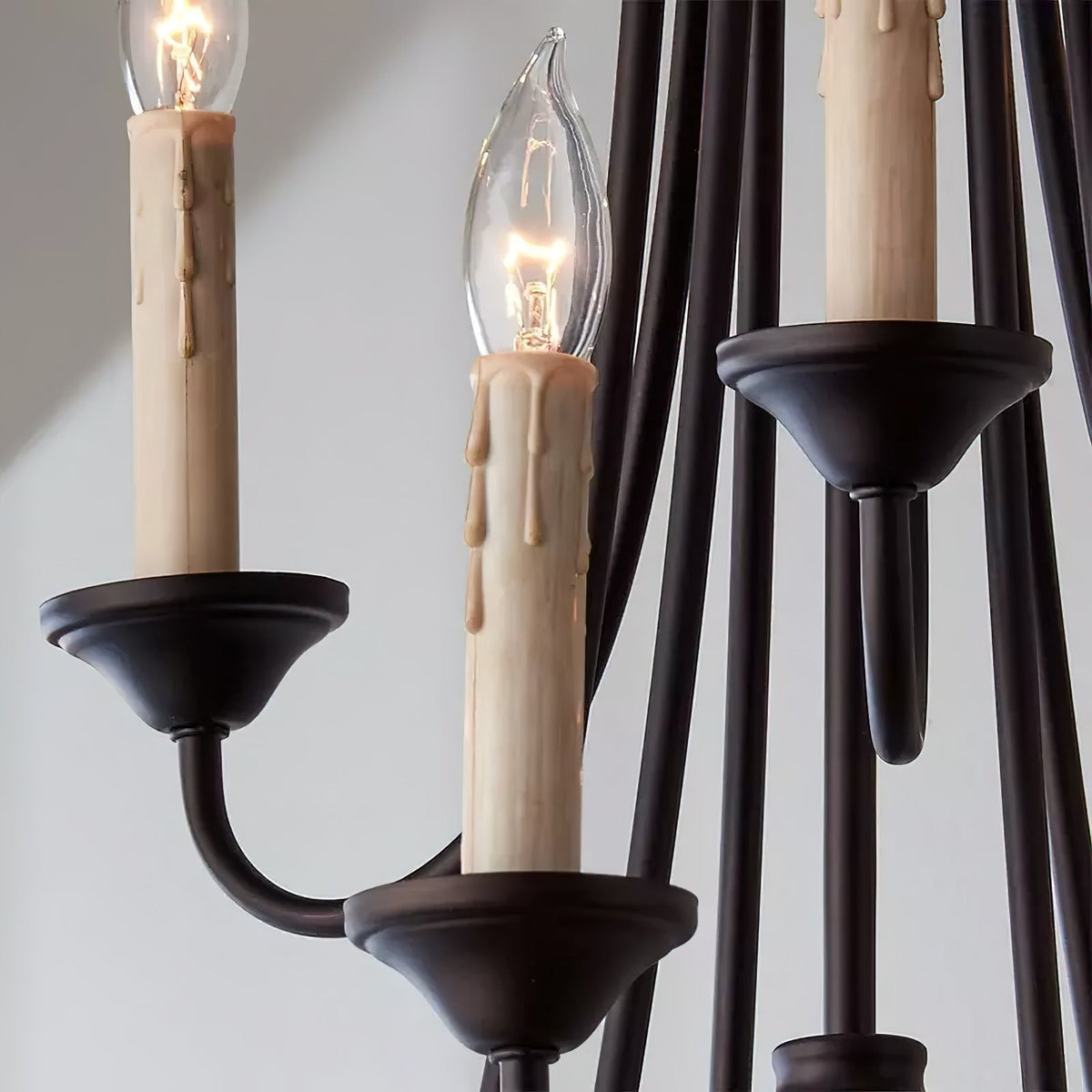 Brass Chandelier with Multi-Head E14 Sockets | Retro Postmodern Style | Adjustable Hanging Chain for Living and Dining Rooms