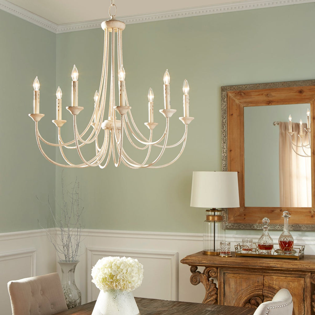Brass Chandelier with Multi-Head E14 Sockets | Retro Postmodern Style | Adjustable Hanging Chain for Living and Dining Rooms