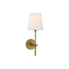 Indoor Wall Lamp Brass and Fabric with Conical Shade | Silva Style | Soft Ambient Lighting for Bedrooms and Living Rooms