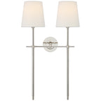 Indoor Wall Lamp Brass and Fabric with Conical Shade | Silva Style | Soft Ambient Lighting for Bedrooms and Living Rooms