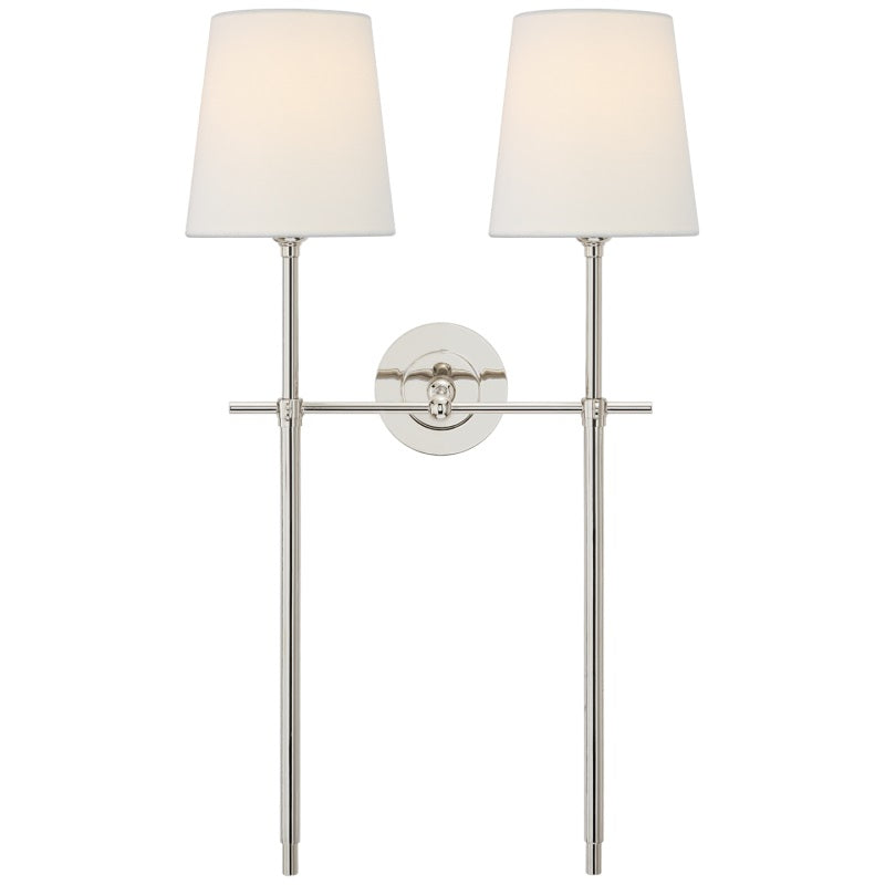 Indoor Wall Lamp Brass and Fabric with Conical Shade | Silva Style | Soft Ambient Lighting for Bedrooms and Living Rooms