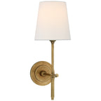 Indoor Wall Lamp Brass and Fabric with Conical Shade | Silva Style | Soft Ambient Lighting for Bedrooms and Living Rooms