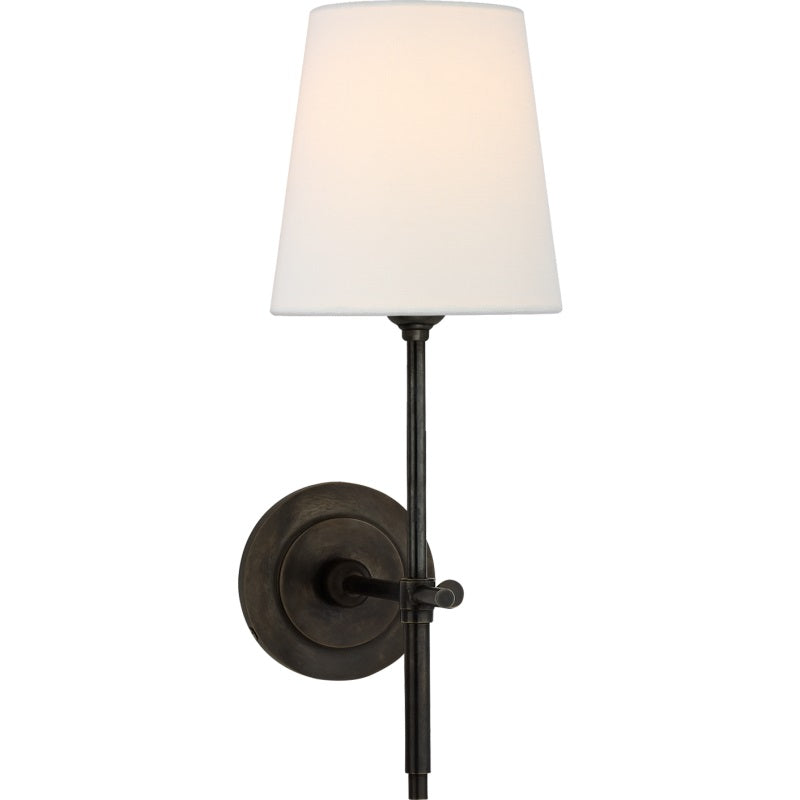 Indoor Wall Lamp Brass and Fabric with Conical Shade | Silva Style | Soft Ambient Lighting for Bedrooms and Living Rooms