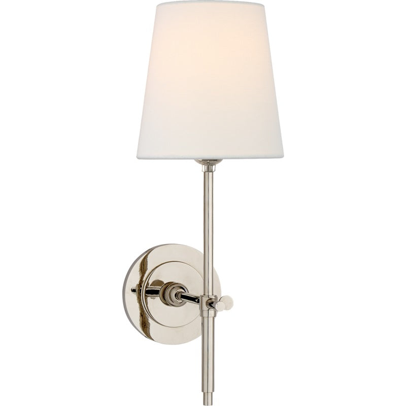 Indoor Wall Lamp Brass and Fabric with Conical Shade | Silva Style | Soft Ambient Lighting for Bedrooms and Living Rooms