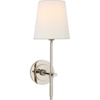 Indoor Wall Lamp Brass and Fabric with Conical Shade | Silva Style | Soft Ambient Lighting for Bedrooms and Living Rooms