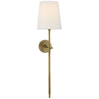 Indoor Wall Lamp Brass and Fabric with Conical Shade | Silva Style | Soft Ambient Lighting for Bedrooms and Living Rooms