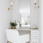 Indoor Wall Lamp Brass and Fabric with Conical Shade | Silva Style | Soft Ambient Lighting for Bedrooms and Living Rooms
