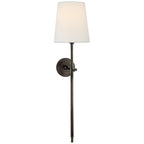 Indoor Wall Lamp Brass and Fabric with Conical Shade | Silva Style | Soft Ambient Lighting for Bedrooms and Living Rooms