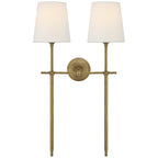 Indoor Wall Lamp Brass and Fabric with Conical Shade | Silva Style | Soft Ambient Lighting for Bedrooms and Living Rooms