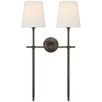 Indoor Wall Lamp Brass and Fabric with Conical Shade | Silva Style | Soft Ambient Lighting for Bedrooms and Living Rooms