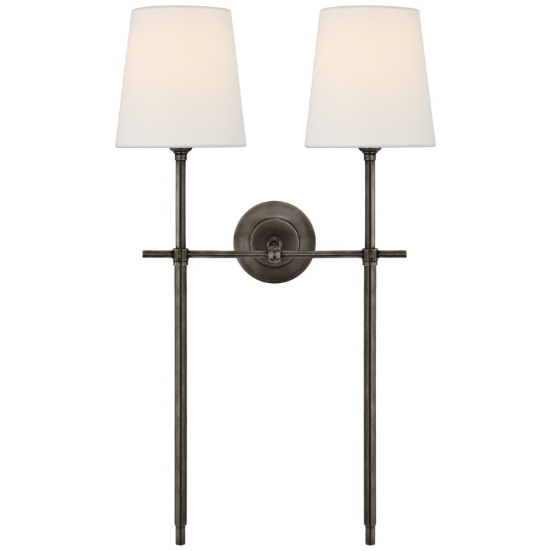 Indoor Wall Lamp Brass and Fabric with Conical Shade | Silva Style | Soft Ambient Lighting for Bedrooms and Living Rooms