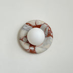 LED Wall Sconce Marble and Glass Indoor Lamp | Hako Style | Integrated G9 Base for Soft Ambient Lighting 110-240V Hardwired