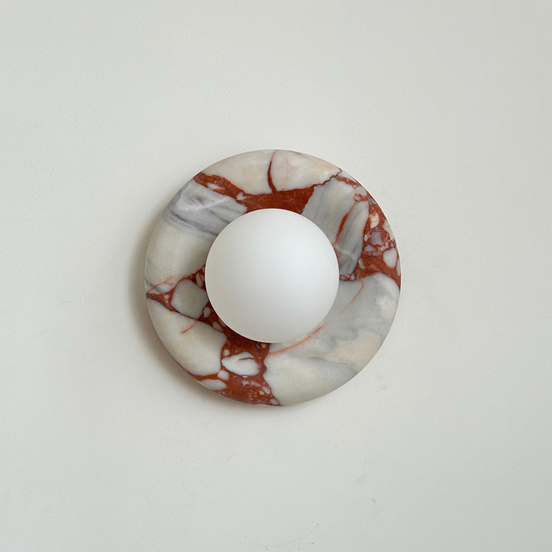 LED Wall Sconce Marble and Glass Indoor Lamp | Hako Style | Integrated G9 Base for Soft Ambient Lighting 110-240V Hardwired