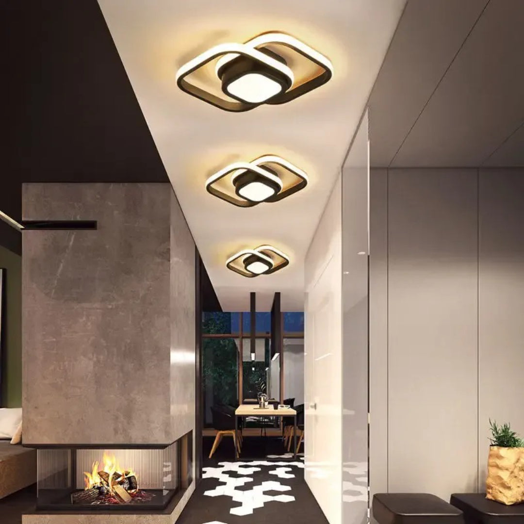 Contemporary Double Ring Ceiling Light