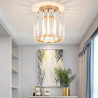 Crystal Metal Cube Ceiling Light