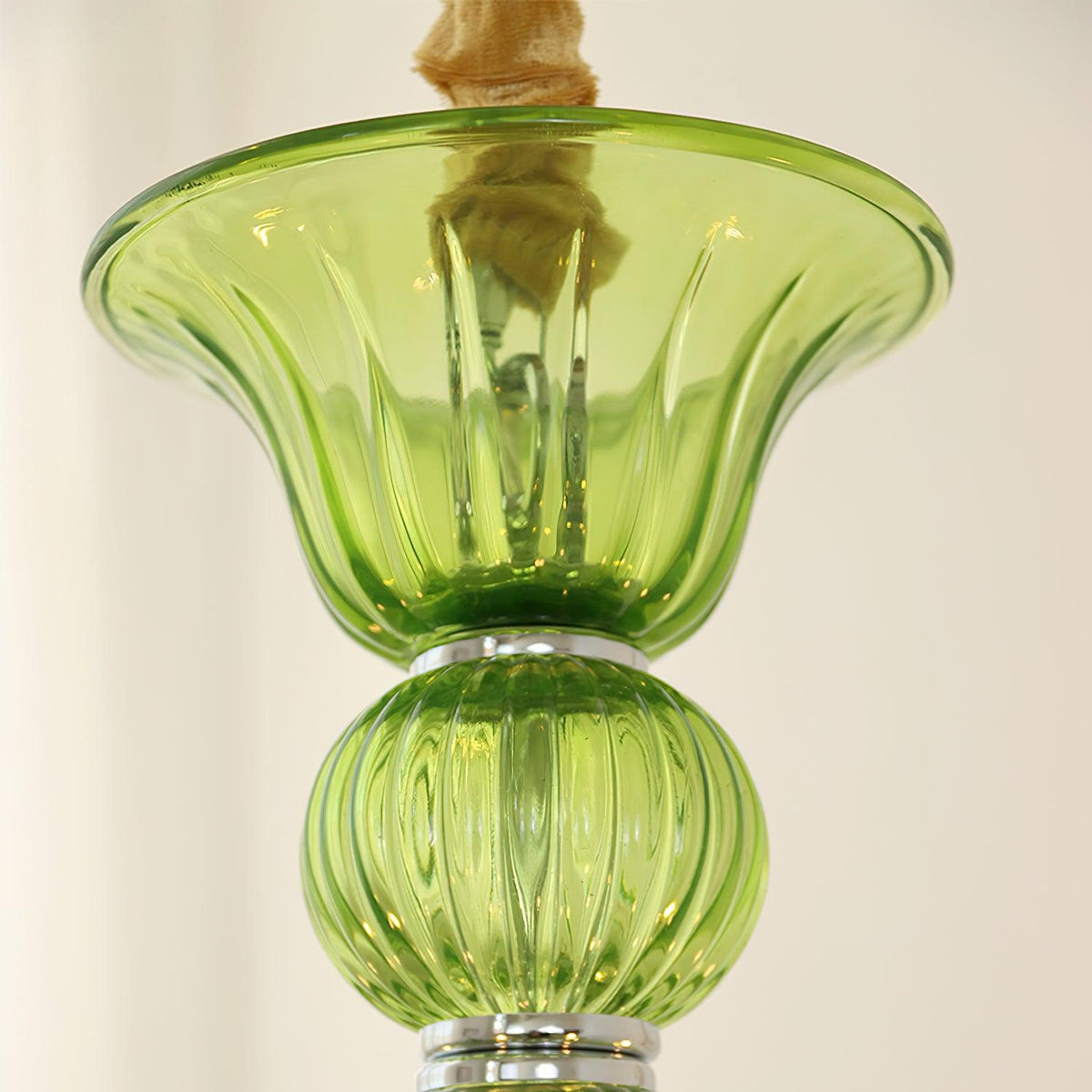 Murano Glass Chandelier Hand-Blown Organic Silhouette | Art Deco Style Ceiling Light | Hardwired Artisanal Interior Decor