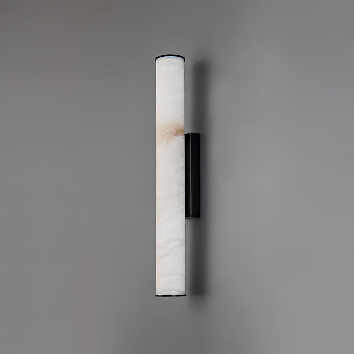 Wall Lamp Brass and Alabaster Integrated LED | Minimalist Modern Style | Natural Stone Pattern Sconce Lighting Fixture