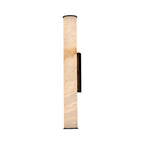 Wall Lamp Brass and Alabaster Integrated LED | Minimalist Modern Style | Natural Stone Pattern Sconce Lighting Fixture