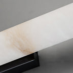 Wall Lamp Brass and Alabaster Integrated LED | Minimalist Modern Style | Natural Stone Pattern Sconce Lighting Fixture
