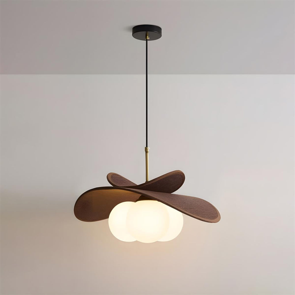 Pendant Light Metal Raffia and Glass | Adjustable 150cm Cord and Sloped Ceiling Compatible Design for Versatile Home Lighting