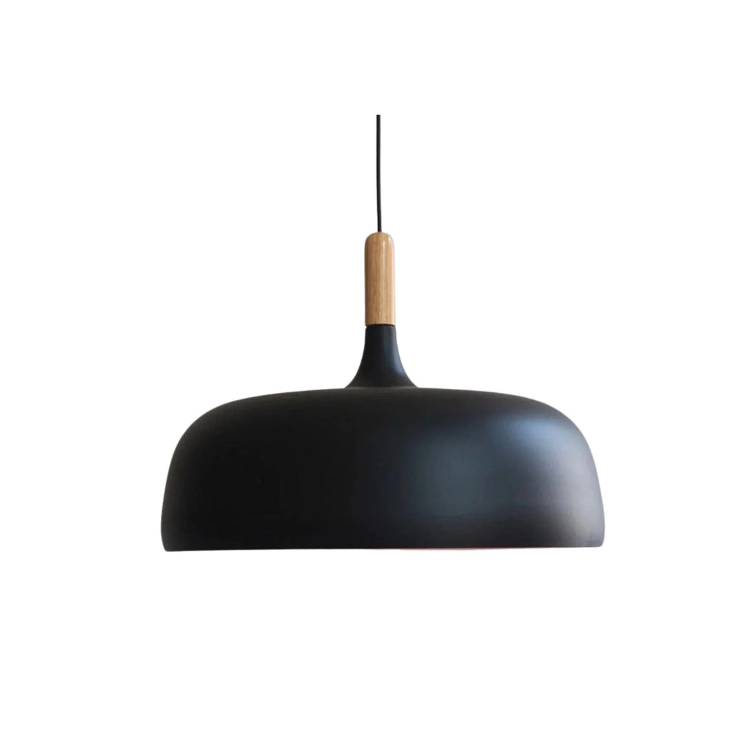 Japandi Wood Metal Pendant Light