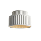 Minimalist Ribbed Ceramic Ceiling Light