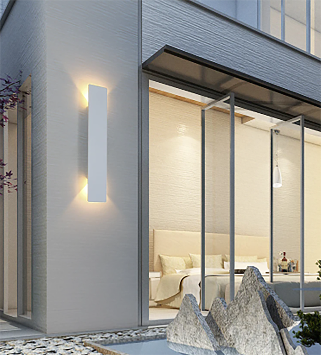 Waterproof LED Strip Wall Lamp – Slim Architectural Up Down Exterior Design