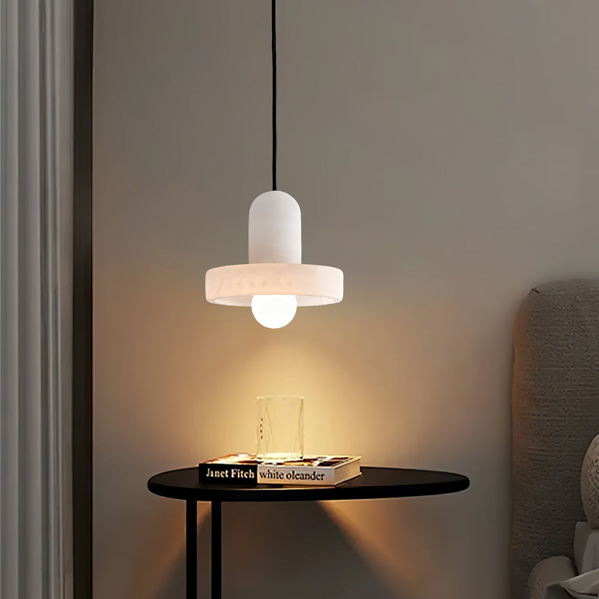 Alabaster Pendant Light | Natural Stone Stacked Design | Adjustable 150cm Cable for Custom Indoor Ceiling Lighting Setup
