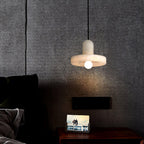 Alabaster Pendant Light | Natural Stone Stacked Design | Adjustable 150cm Cable for Custom Indoor Ceiling Lighting Setup