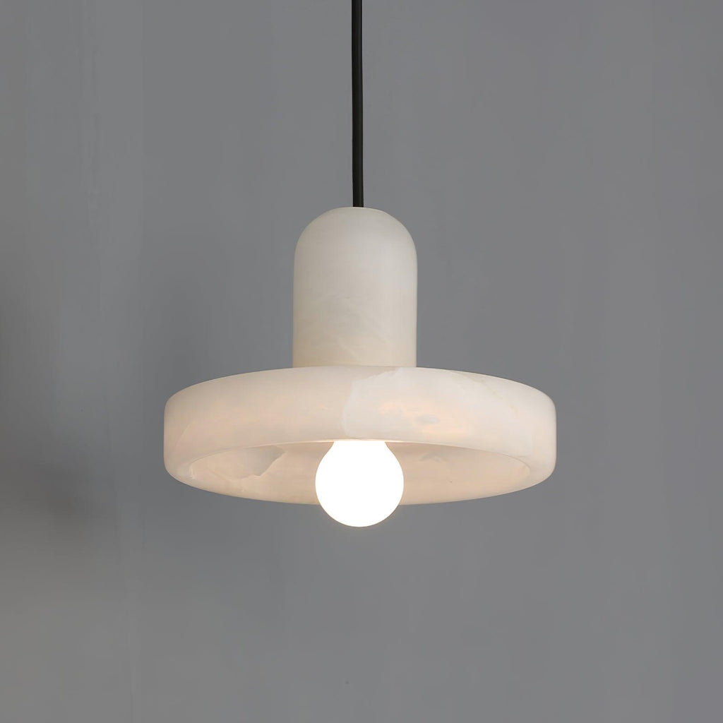 Alabaster Pendant Light | Natural Stone Stacked Design | Adjustable 150cm Cable for Custom Indoor Ceiling Lighting Setup