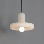 Alabaster Pendant Light | Natural Stone Stacked Design | Adjustable 150cm Cable for Custom Indoor Ceiling Lighting Setup