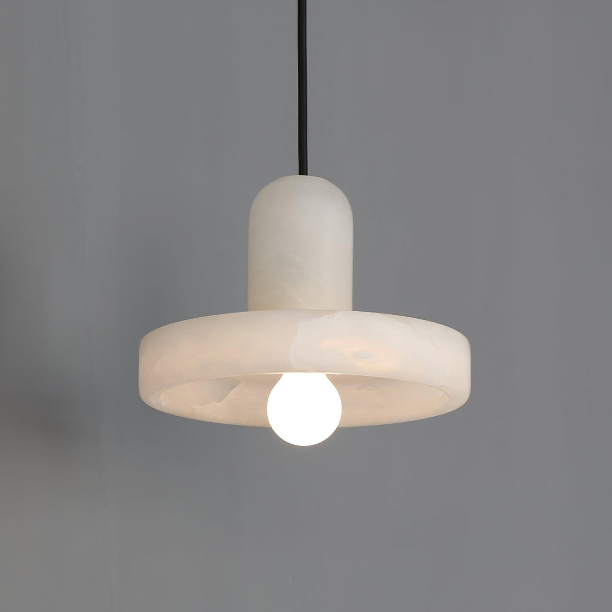 Alabaster Pendant Light | Natural Stone Stacked Design | Adjustable 150cm Cable for Custom Indoor Ceiling Lighting Setup
