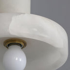 Alabaster Pendant Light | Natural Stone Stacked Design | Adjustable 150cm Cable for Custom Indoor Ceiling Lighting Setup