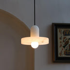 Alabaster Pendant Light | Natural Stone Stacked Design | Adjustable 150cm Cable for Custom Indoor Ceiling Lighting Setup