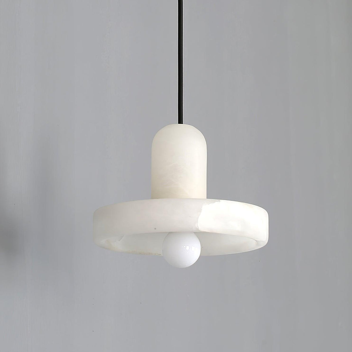Alabaster Pendant Light | Natural Stone Stacked Design | Adjustable 150cm Cable for Custom Indoor Ceiling Lighting Setup