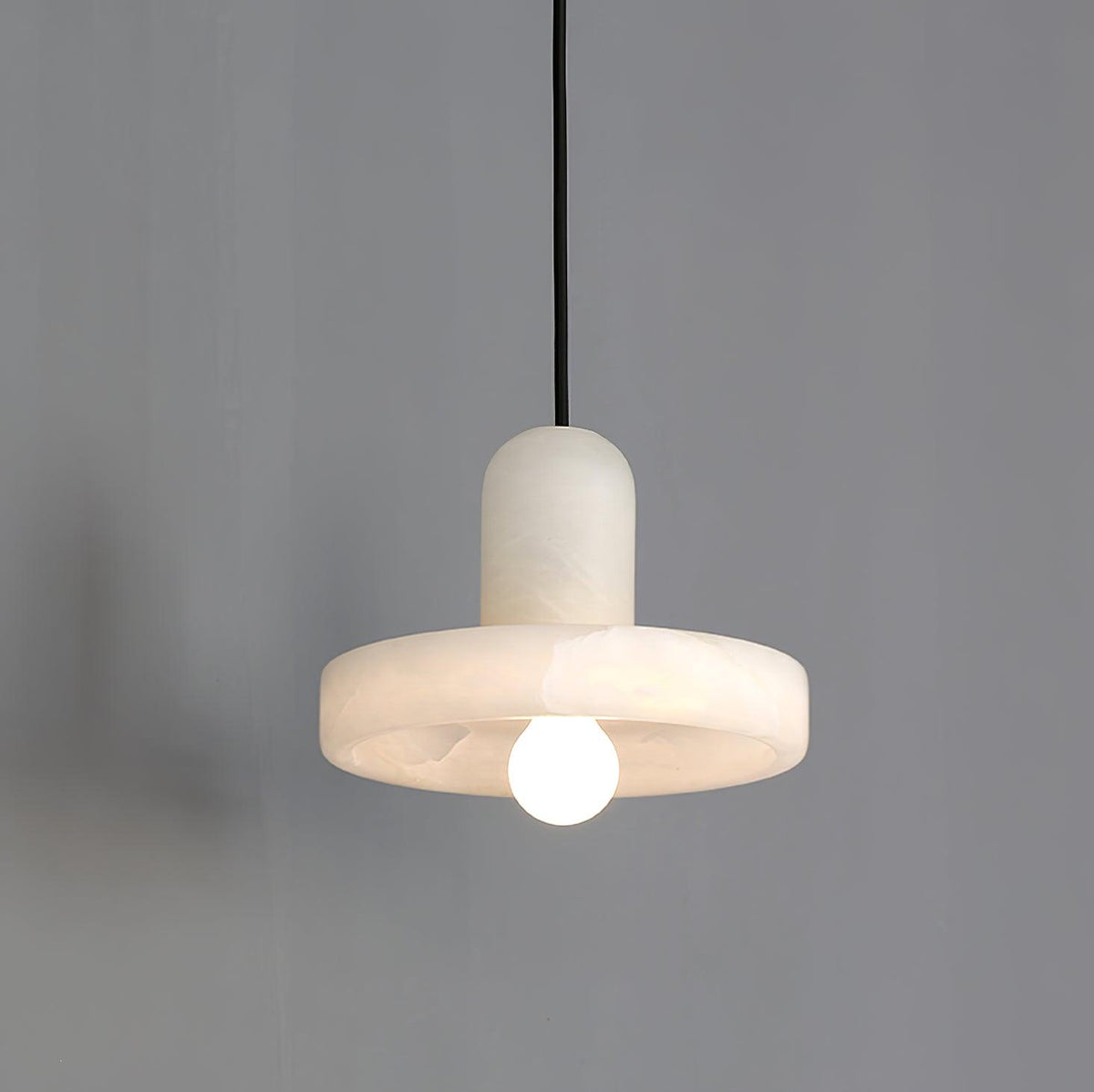 Alabaster Pendant Light | Natural Stone Stacked Design | Adjustable 150cm Cable for Custom Indoor Ceiling Lighting Setup