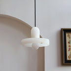 Alabaster Pendant Light | Natural Stone Stacked Design | Adjustable 150cm Cable for Custom Indoor Ceiling Lighting Setup