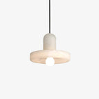 Alabaster Pendant Light | Natural Stone Stacked Design | Adjustable 150cm Cable for Custom Indoor Ceiling Lighting Setup