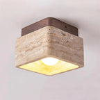 Natural Stone Wood Ceiling Light
