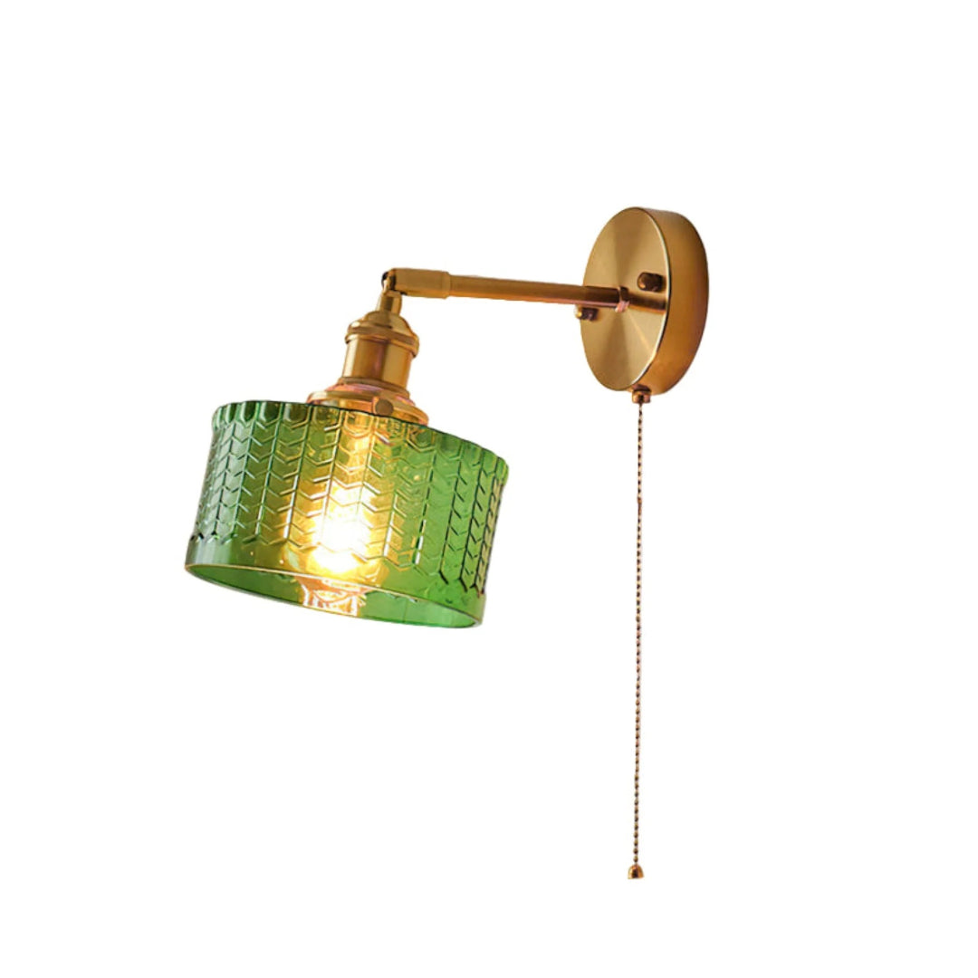 Textured Glass Wall Light
