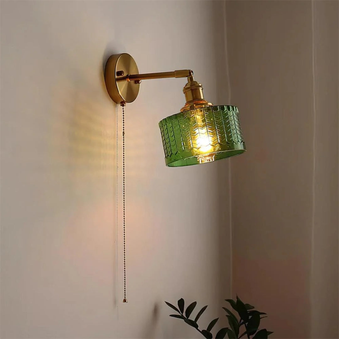 Textured Glass Wall Light