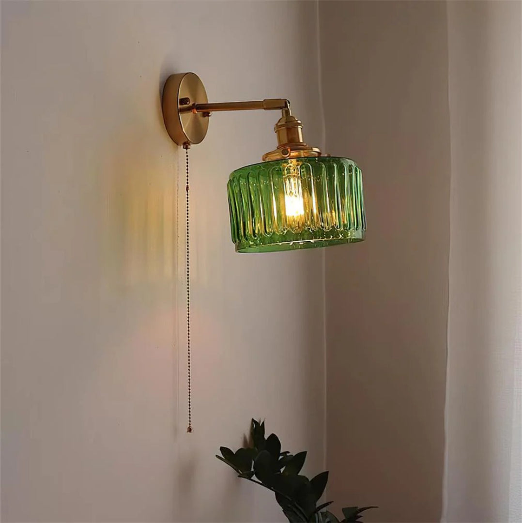 Textured Glass Wall Light